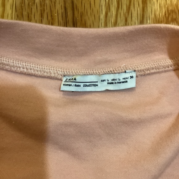 Cropped Light Pink Zara Sweatshirt - Picture 2 of 3